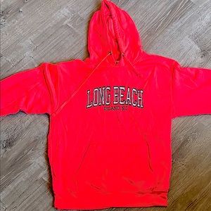 Long Island Beach Hoodie (hot pink)
